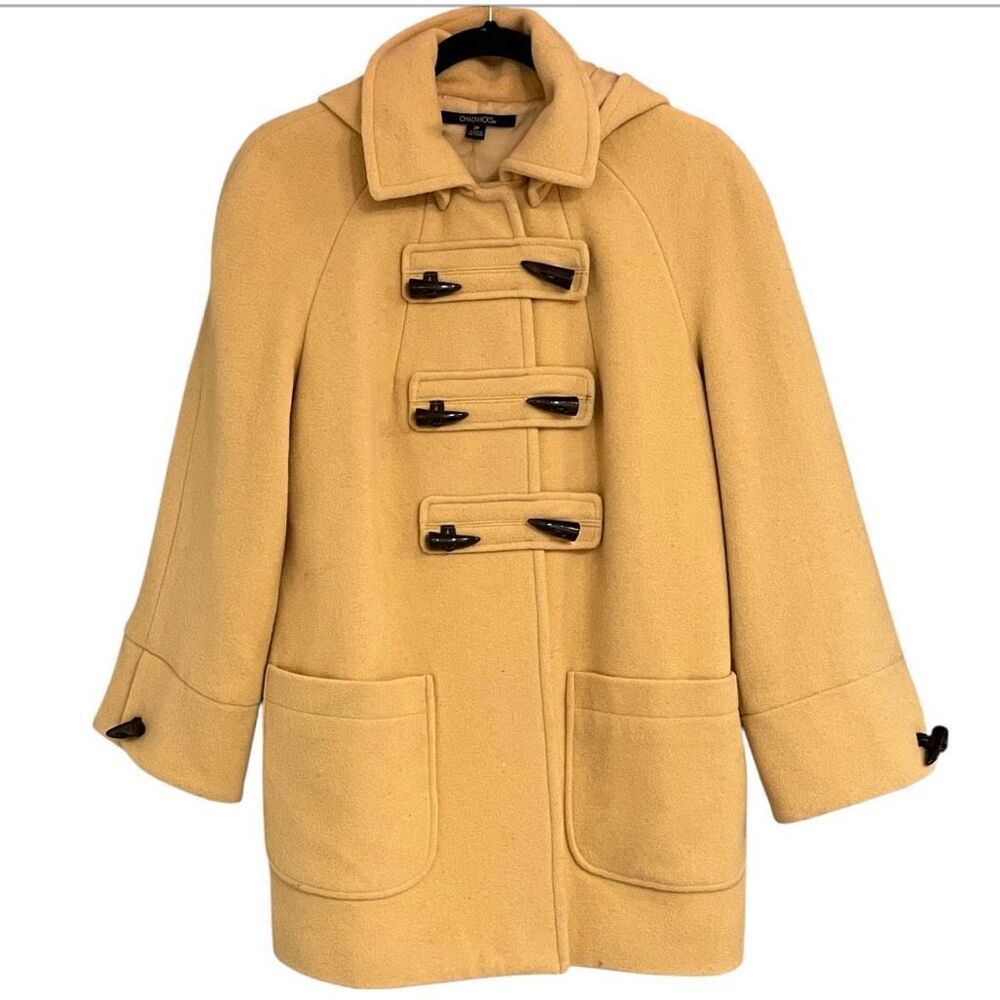 Chadwick’s Wool & Nylon Vintage Toggle Button‎ Hooded Removable Hood Coat Sz 2P